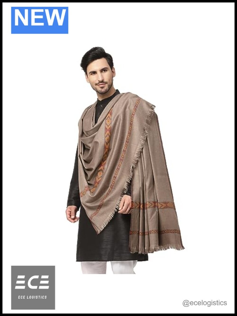 Meditation Shawl Wrap Oversize Poly Wool Blend Unisex